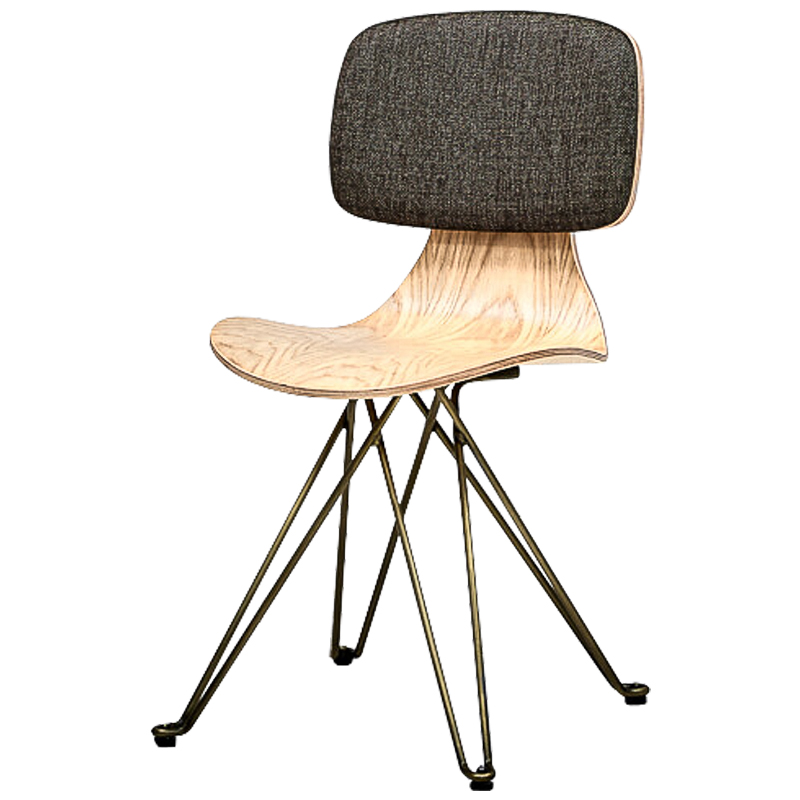 Стул Adela Loft Stool Древесина Бронза Серый Стул Adela Loft Stool Древесина Бронза Серый в Грозном | Loft Concept