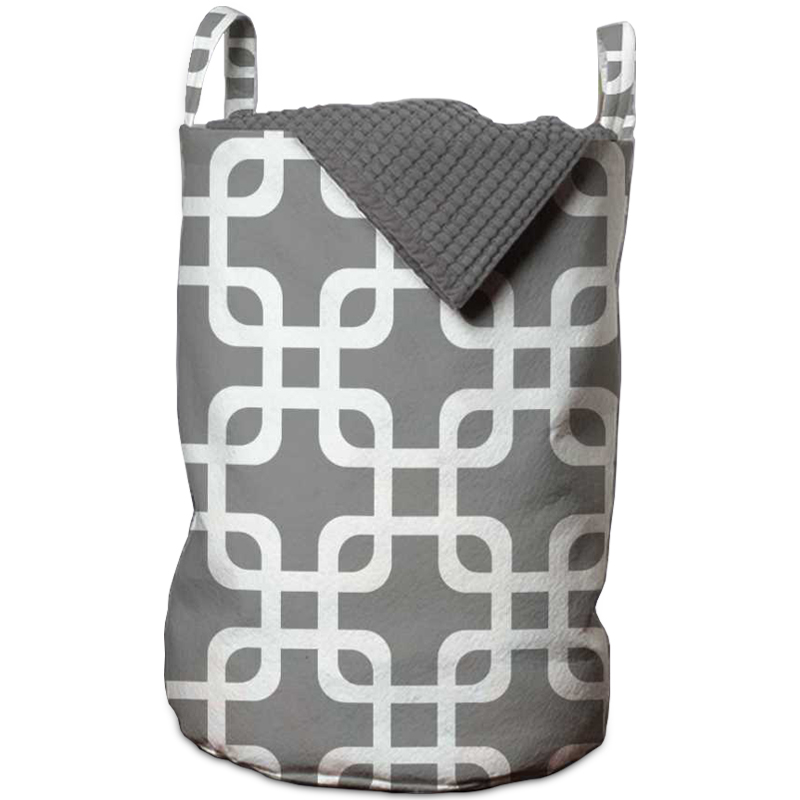 Корзина Squares on Gray Basket Серый Белый Корзина Squares on Gray Basket Серый Белый в Грозном | Loft Concept