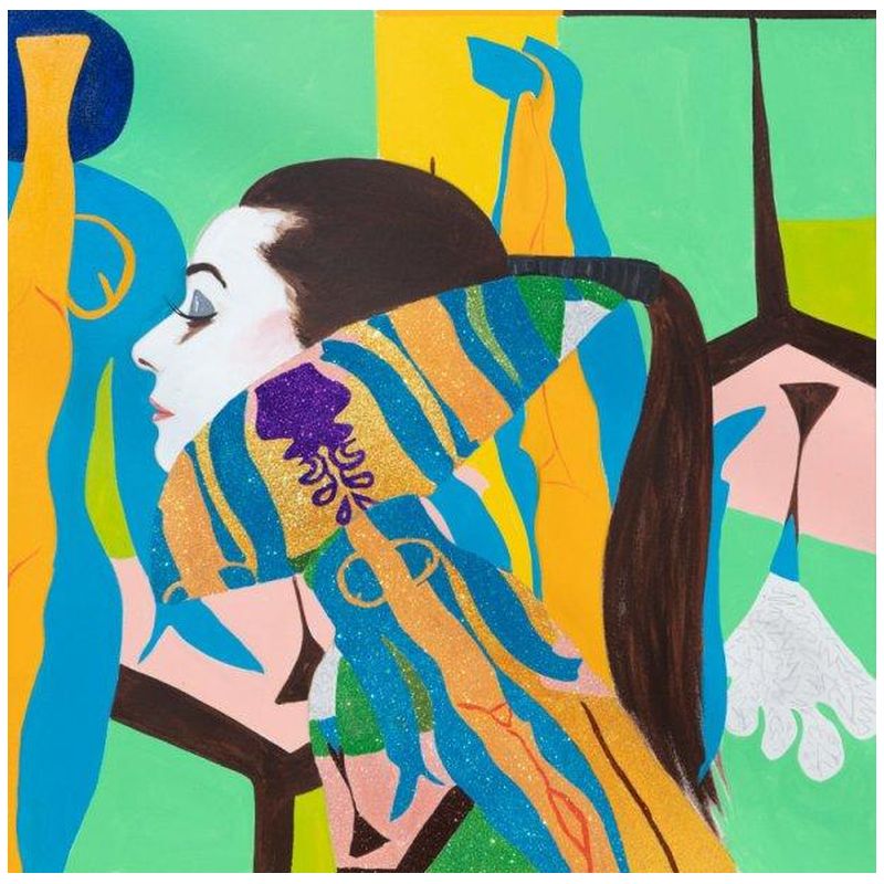 Картина She Dreamed of Matisse in Blue, Green, and Yellow Мульти Картина She Dreamed of Matisse in Blue, Green, and Yellow Мульти в Грозном | Loft Concept