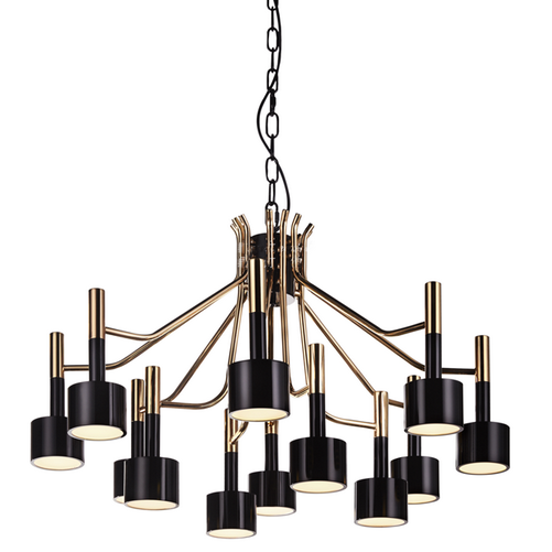 Люстра Delightfull Ella Suspension Selightfull Глянцевое золото Черный Белый Люстра Delightfull Ella Suspension Selightfull Глянцевое золото Черный Белый в Грозном | Loft Concept