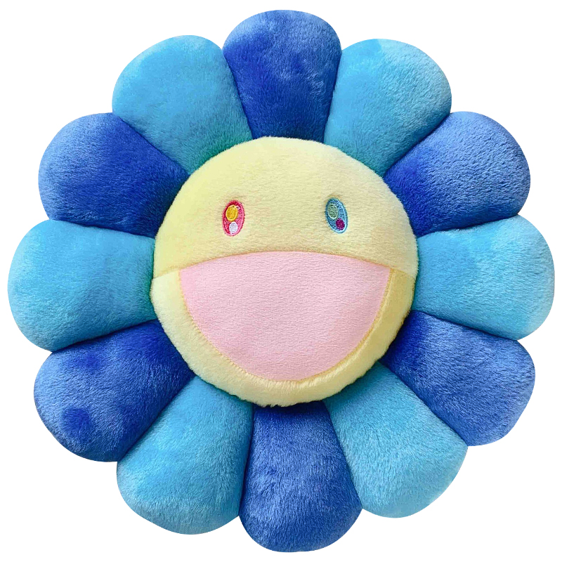 Подушка Takashi Murakami Blue Голубой Синий Подушка Takashi Murakami Blue Голубой Синий в Грозном | Loft Concept