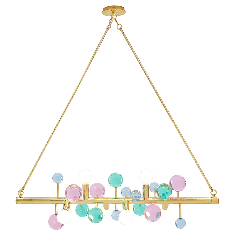 Светильник Jonathan Adler GLOBO SIX-LIGHT LINEAR CHANDELIER Multi Мульти Золотой Светильник Jonathan Adler GLOBO SIX-LIGHT LINEAR CHANDELIER Multi Мульти Золотой в Грозном | Loft Concept