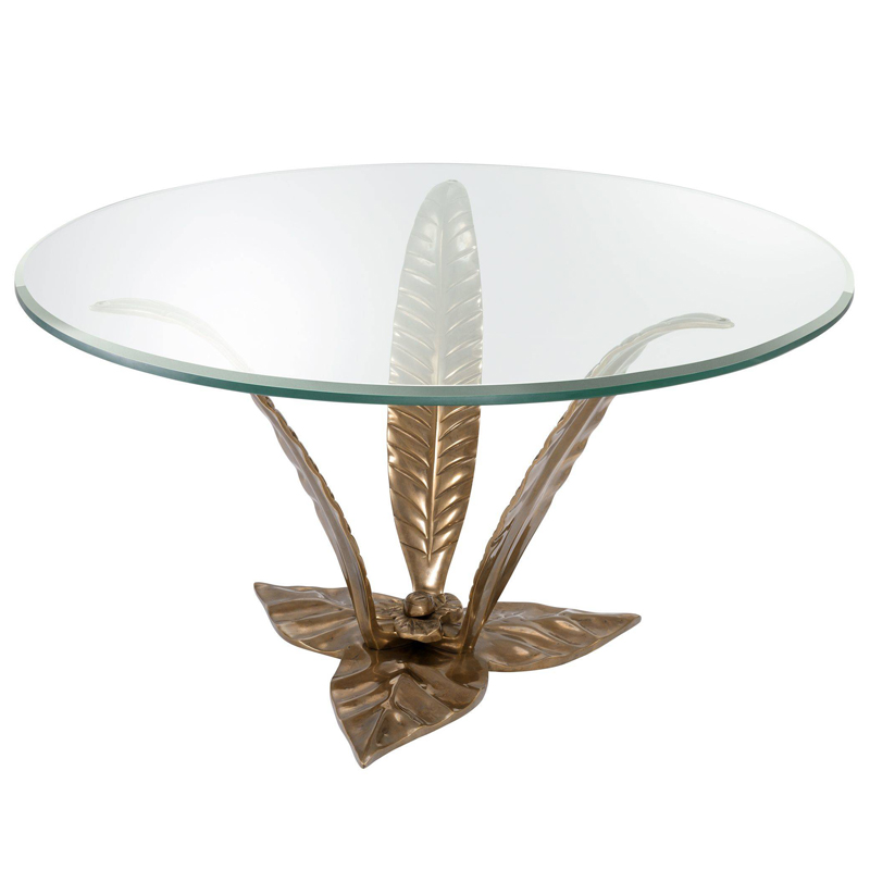 Кофейный стол Eichholtz Coffee Table Plantation Прозрачный Винтажная латунь Кофейный стол Eichholtz Coffee Table Plantation Прозрачный Винтажная латунь в Грозном | Loft Concept