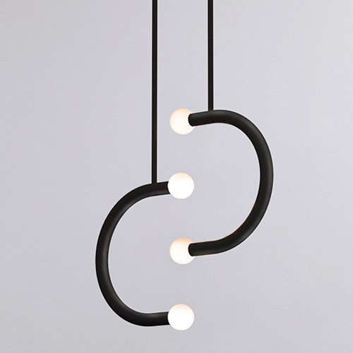Подвесной светильник Bower Studios Double Pendant C Lights Черный Подвесной светильник Bower Studios Double Pendant C Lights Черный в Грозном | Loft Concept
