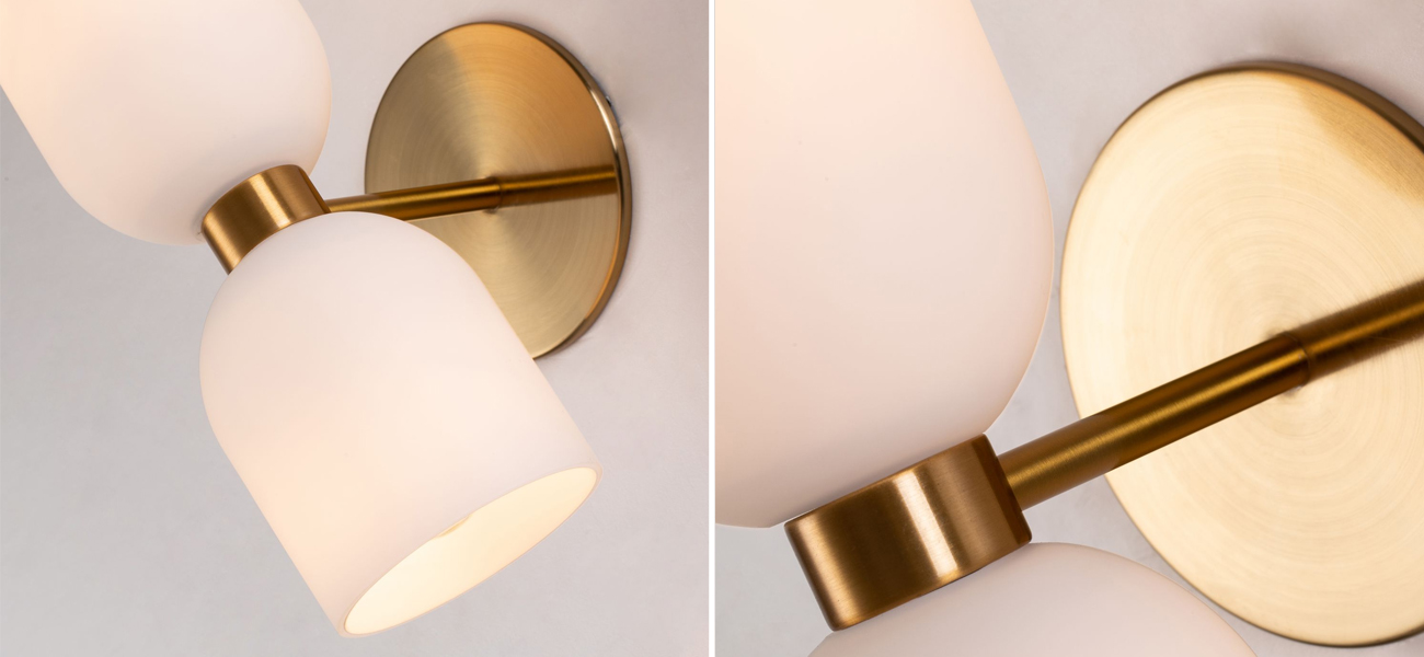 Бра с плафоном из белого стекла Light Maker Studio - фото