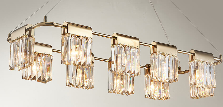 Люстра Crystal Pendants gold 10 Люстра Crystal Pendants gold 10 - Loft-Concept в Грозном
