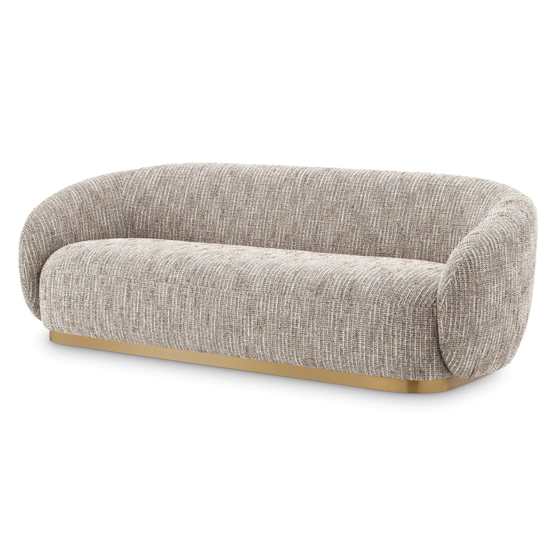 Диван Eichholtz Sofa Brice Mademoiselle Beige Бежево-серый Латунь Диван Eichholtz Sofa Brice Mademoiselle Beige Бежево-серый Латунь в Грозном | Loft Concept
