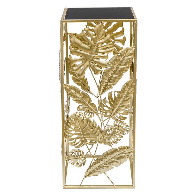 Подставка Tropical Gold Leaves Stand S Золотой Черный Подставка Tropical Gold Leaves Stand S Золотой Черный в Грозном | Loft Concept