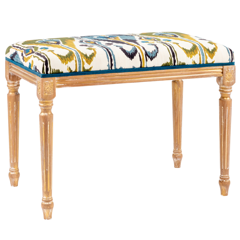 Банкетка Ikat Pattern из натурального бука Золотой Мульти Банкетка Ikat Pattern из натурального бука Золотой Мульти в Грозном | Loft Concept