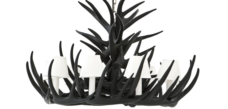 Люстра Eichholtz Chandelier Horn Highlands Black - Loft-Concept в Грозном