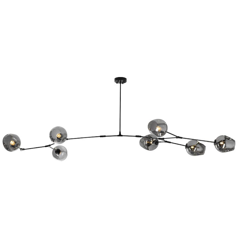 Люстра Branching Bubble Chandelier 7 Black Черный Серый Люстра Branching Bubble Chandelier 7 Black Черный Серый в Грозном | Loft Concept