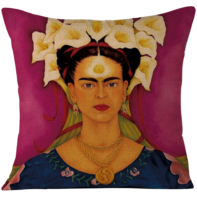 Декоративная подушка Frida Kahlo 11 Пурпурный Мульти Декоративная подушка Frida Kahlo 11 Пурпурный Мульти в Грозном | Loft Concept