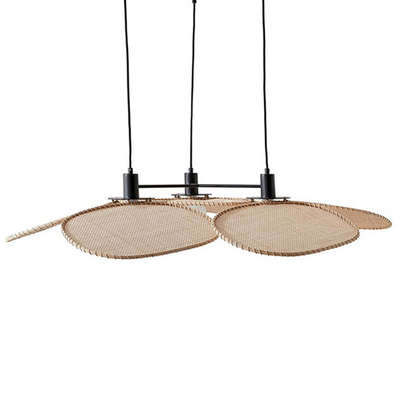 Подвесной светильник Takibi Three Lamp Pendant Бежевый Древесина Черный Подвесной светильник Takibi Three Lamp Pendant Бежевый Древесина Черный в Грозном | Loft Concept