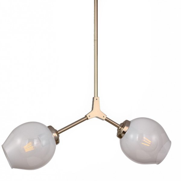 Люстра Branching Bubble Chandelier 2 Milk Прозрачный белый Золотой Люстра Branching Bubble Chandelier 2 Milk Прозрачный белый Золотой в Грозном | Loft Concept