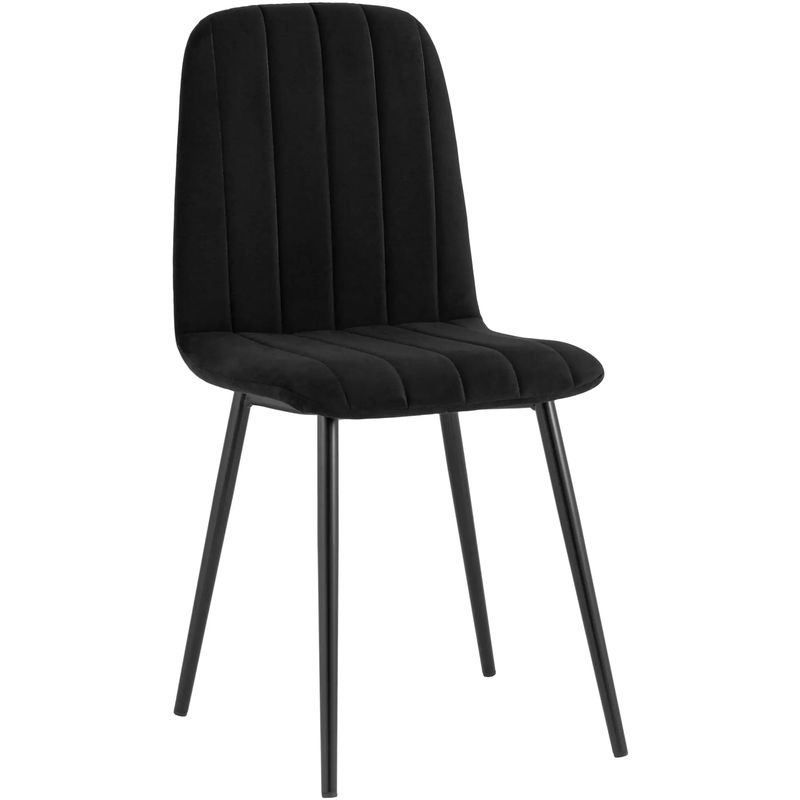 Стул Easy Chair Велюр Черный цвет Черный Стул Easy Chair Велюр Черный цвет Черный в Грозном | Loft Concept