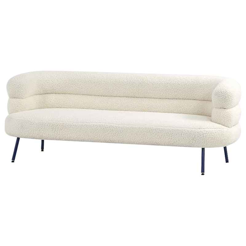 Диван Boyle White Boucle Sofa Белый Черный Диван Boyle White Boucle Sofa Белый Черный в Грозном | Loft Concept