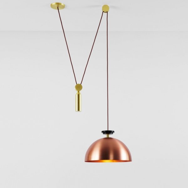 Подвесной светильник Shape up Pendant Hemisphere Copper Латунь Медь Подвесной светильник Shape up Pendant Hemisphere Copper Латунь Медь в Грозном | Loft Concept
