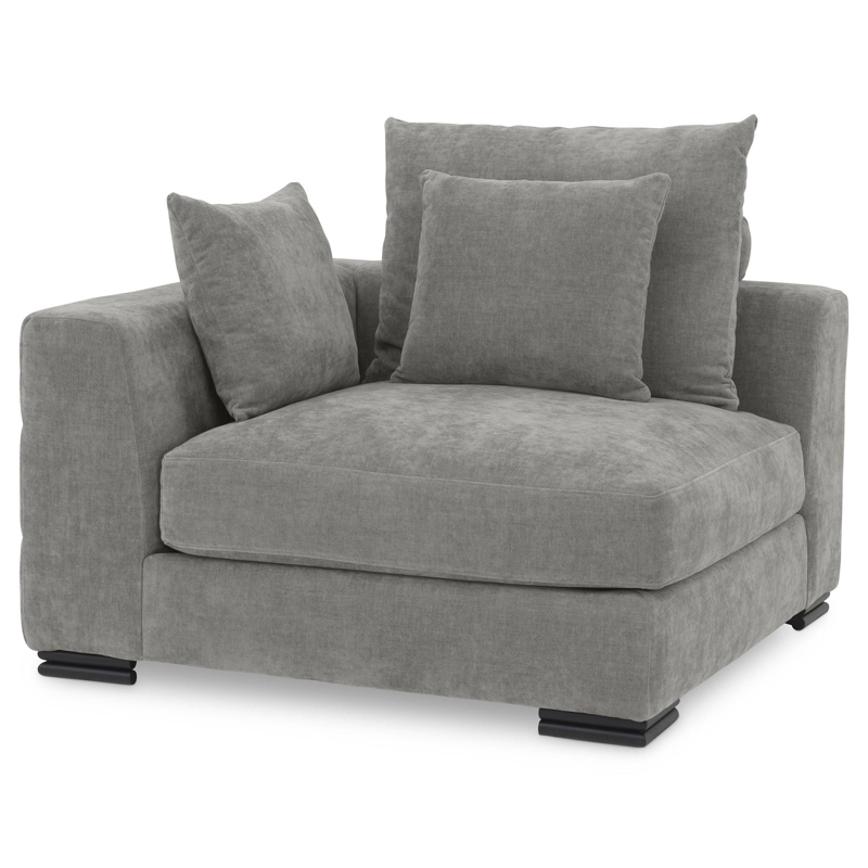 Диван Eichholtz Sofa Clifford Corner grey Серый Черный Диван Eichholtz Sofa Clifford Corner grey Серый Черный в Грозном | Loft Concept