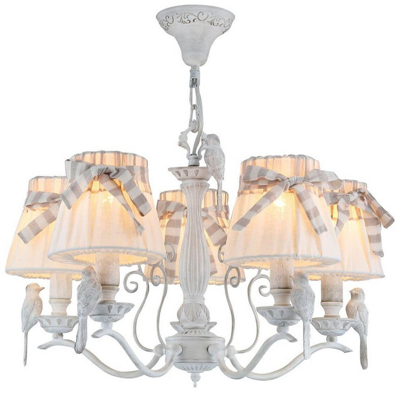 Люстра Refined Provence Chandelier Белый Бежевый Люстра Refined Provence Chandelier Белый Бежевый в Грозном | Loft Concept