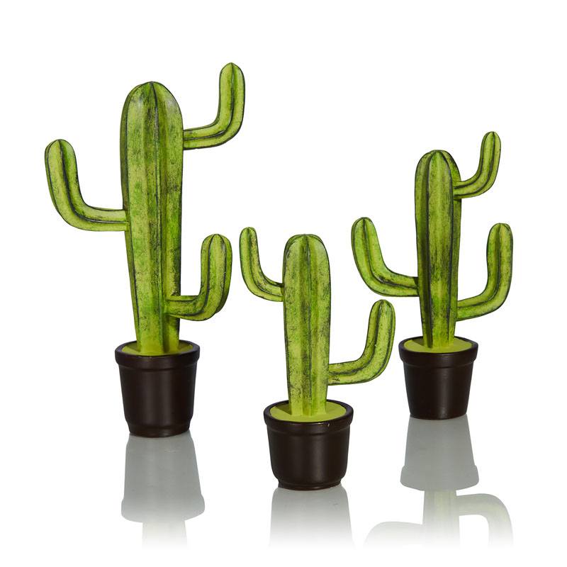 Комплект статуэток Potted Cacti Зеленый Черный Комплект статуэток Potted Cacti Зеленый Черный в Грозном | Loft Concept