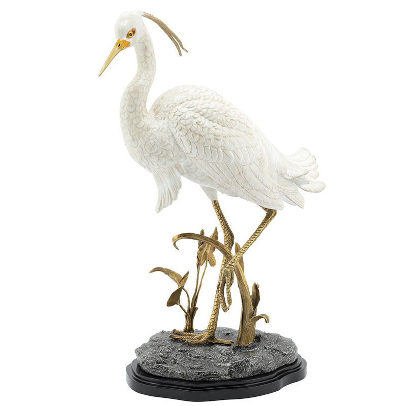 Статуэтка HERON ATLANTA Белый Черный Бронза Статуэтка HERON ATLANTA Белый Черный Бронза в Грозном | Loft Concept