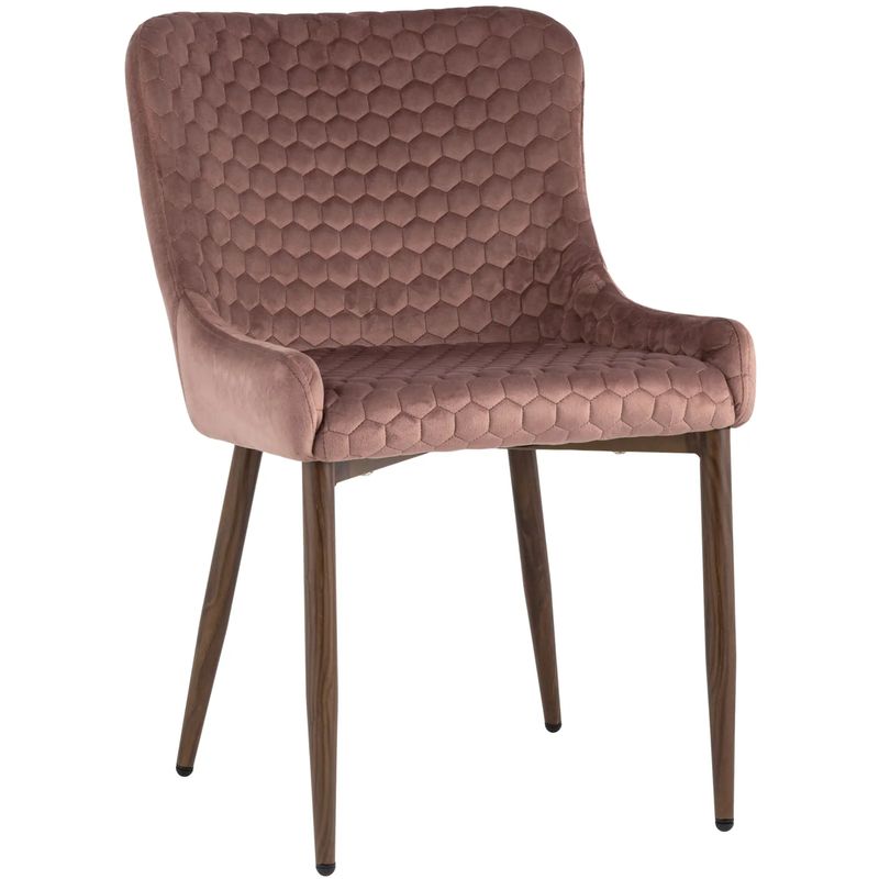 Стул Stitch Honey Chair Пыльно-Розовый Велюр Розовый пастельный Коричневый Стул Stitch Honey Chair Пыльно-Розовый Велюр Розовый пастельный Коричневый в Грозном | Loft Concept
