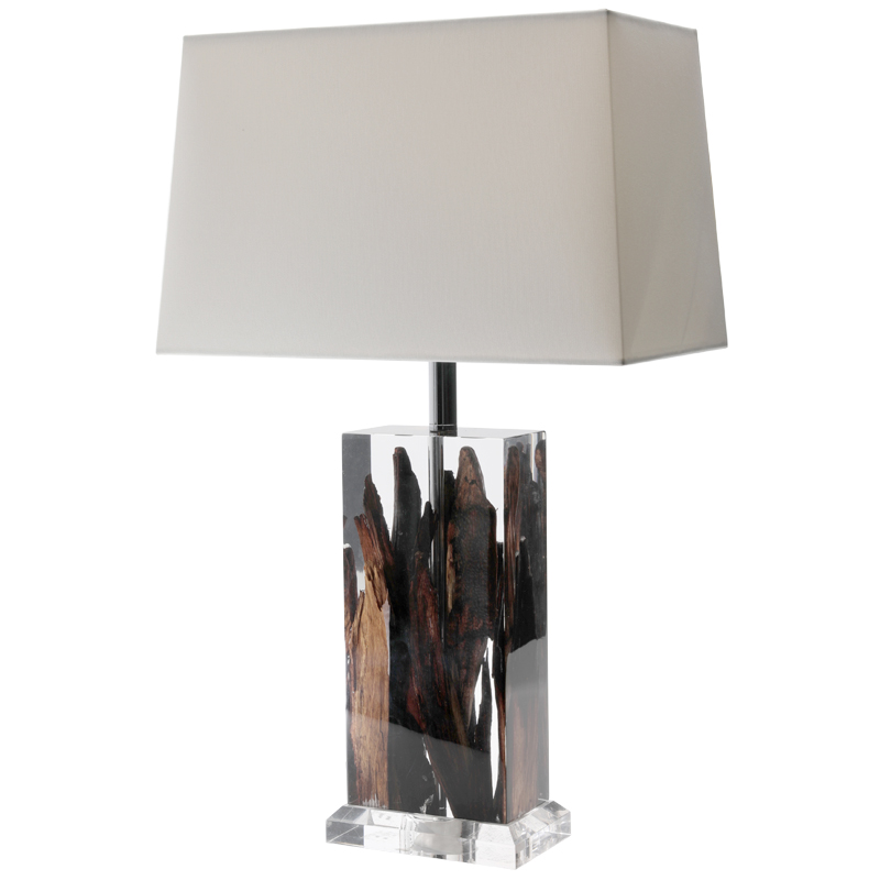 Настольная лампа Kisimi Table Lamp dark Белый Коричневый Настольная лампа Kisimi Table Lamp dark Белый Коричневый в Грозном | Loft Concept