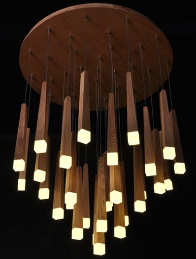 Люстра Wooden Glowworm Round Люстра Wooden Glowworm Round в Грозном | Loft Concept