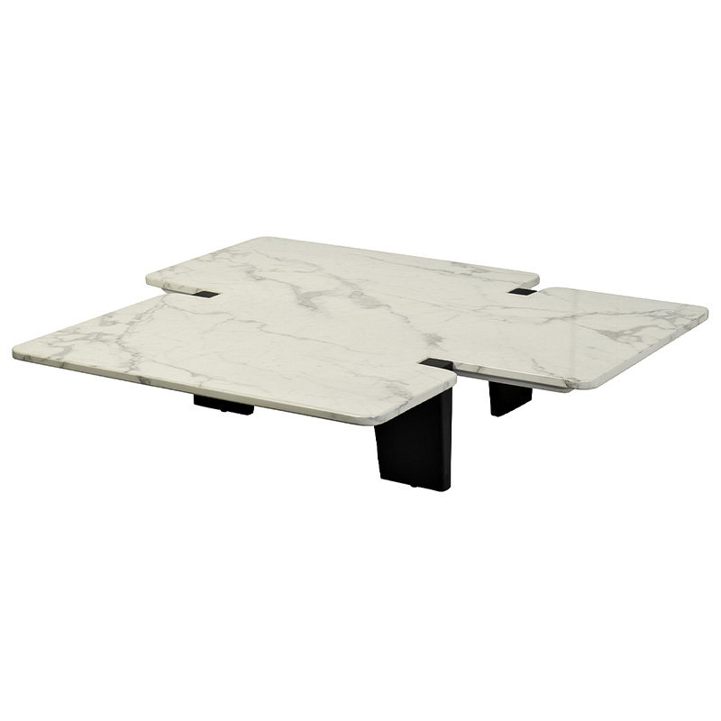 Кофейный стол Lewys Marble Coffee Table Белый Мрамор Bianco Коричневый Кофейный стол Lewys Marble Coffee Table Белый Мрамор Bianco Коричневый в Грозном | Loft Concept
