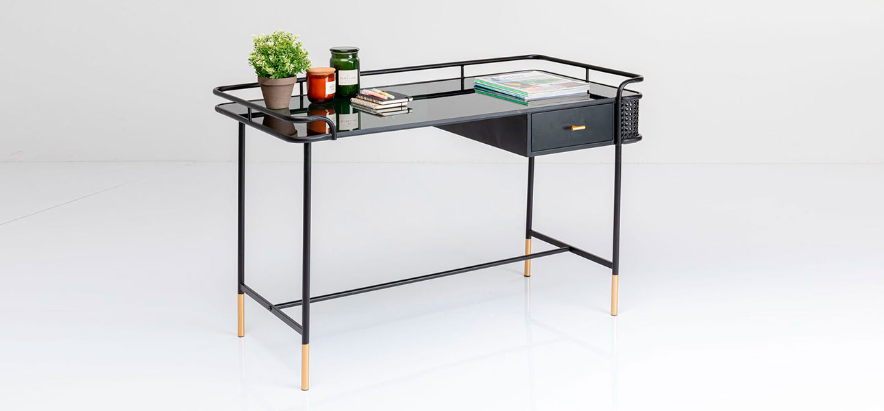 Стол рабочий черный Damian - фото