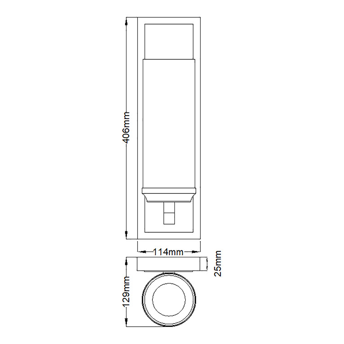 Бра для ванных комнат с белым цилиндрическим плафоном на прямоугольном основании цвета хром Feiss в Грозном