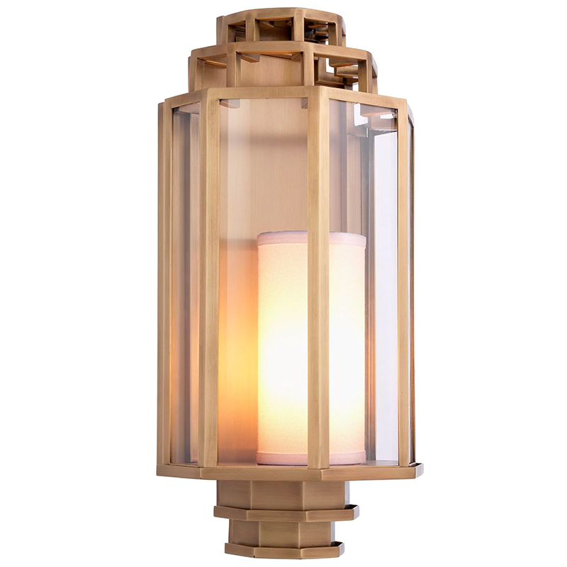 Бра Wall Lamp Monticello Brass Белый Латунь Прозрачное Стекло Бра Wall Lamp Monticello Brass Белый Латунь Прозрачное Стекло в Грозном | Loft Concept