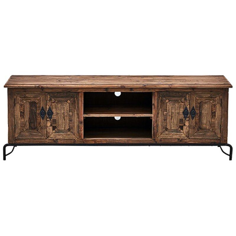 Комод длинный в стиле лофт Ennio Wood Commode Коричневый Черный Комод длинный в стиле лофт Ennio Wood Commode Коричневый Черный в Грозном | Loft Concept
