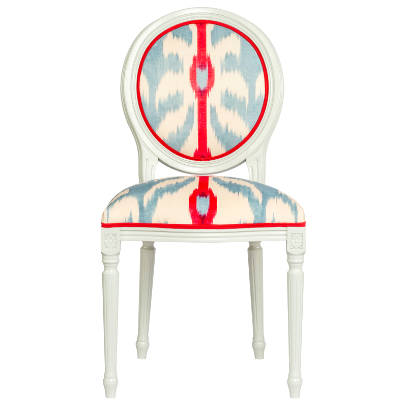 Стул Ikat Pattern с белым основанием Белый Мульти Стул Ikat Pattern с белым основанием Белый Мульти в Грозном | Loft Concept