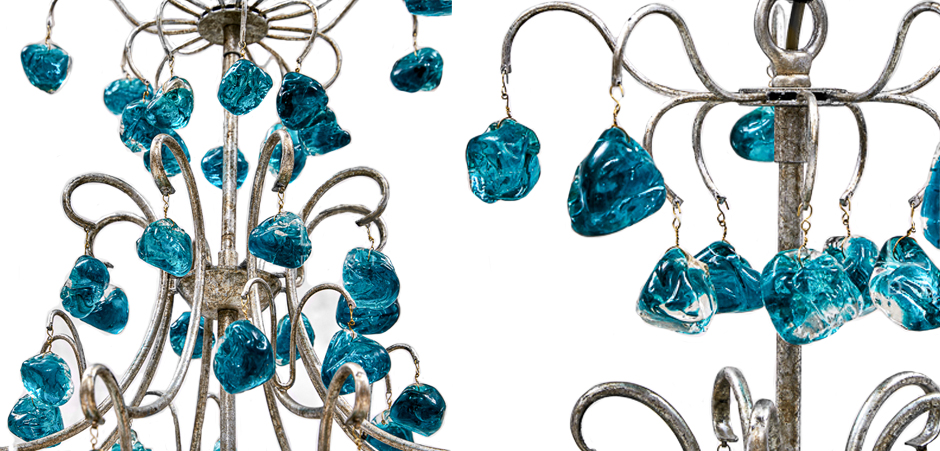 Люстра Crystal Blue Cupertino Chandelier Люстра Crystal Blue Cupertino Chandelier - Loft-Concept в Грозном