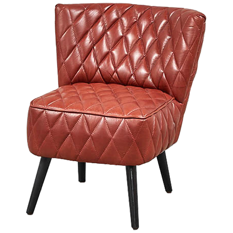 Кресло Rhombuses Upholstery Chair Малиновый (Crimson) Черный в Грозном | Loft Concept 