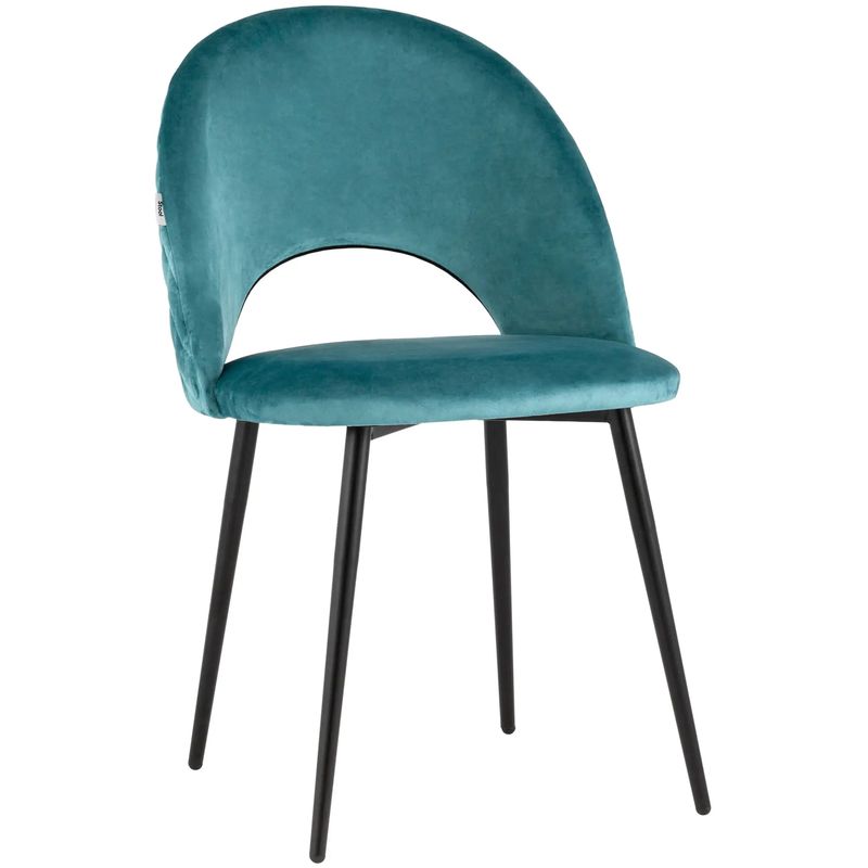 Стул CLIFF Chair Бирюзовый Велюр Бирюзовый Черный Стул CLIFF Chair Бирюзовый Велюр Бирюзовый Черный в Грозном | Loft Concept