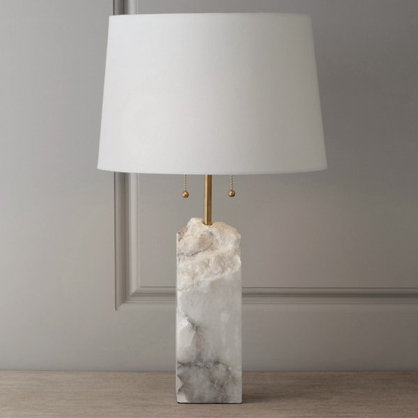 Настольная лампа Regina Andrew Raw Alabaster Lamp Белый Мрамор Bianco Настольная лампа Regina Andrew Raw Alabaster Lamp Белый Мрамор Bianco в Грозном | Loft Concept