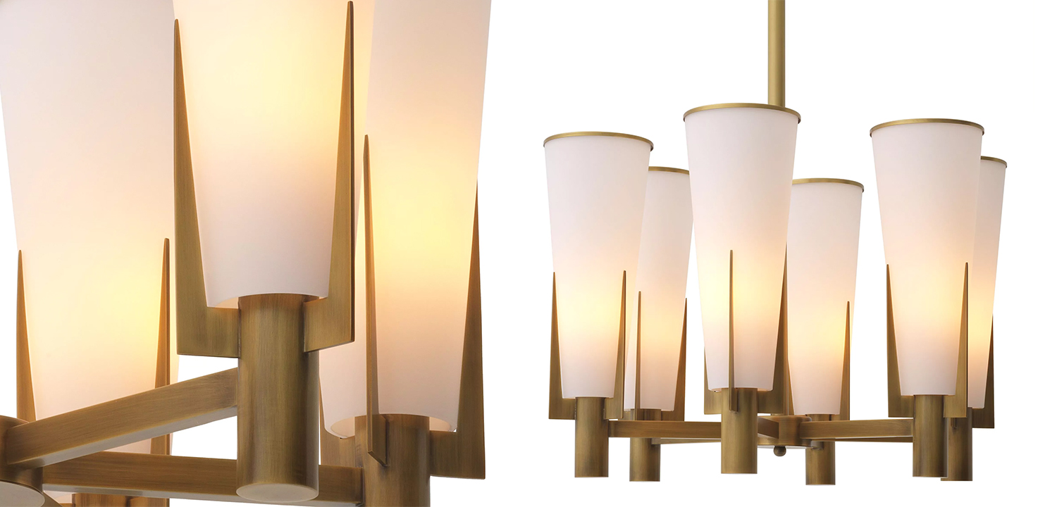 Люстра Eichholtz Chandelier Dino Brass - фото