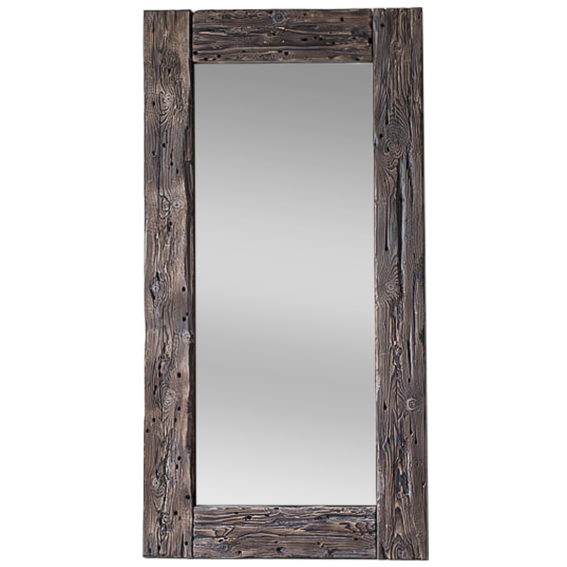 Зеркало Aged Wood Mirror Коричневый винтаж Зеркало Aged Wood Mirror Коричневый винтаж в Грозном | Loft Concept