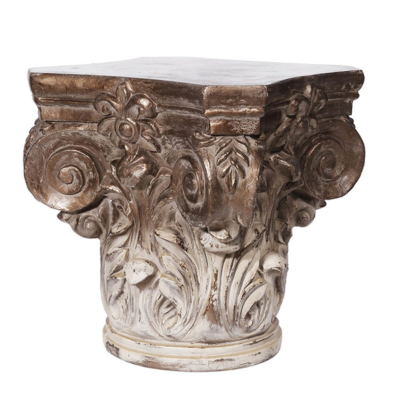 Стол Roman Column Белый Коричневый винтаж Стол Roman Column Белый Коричневый винтаж в Грозном | Loft Concept