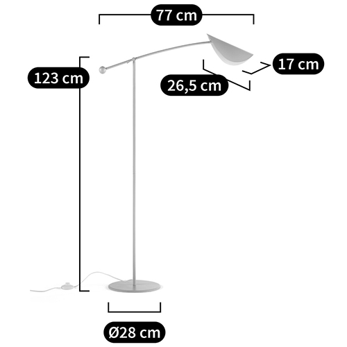 Торшер с поворотным плафоном Aracea Beige Floor Lamp Торшер с поворотным плафоном Aracea Beige Floor Lamp в Грозном