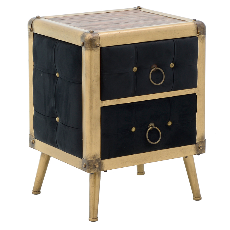 Тумба Jokum Nightstand Золотой Черный Тумба Jokum Nightstand Золотой Черный в Грозном | Loft Concept
