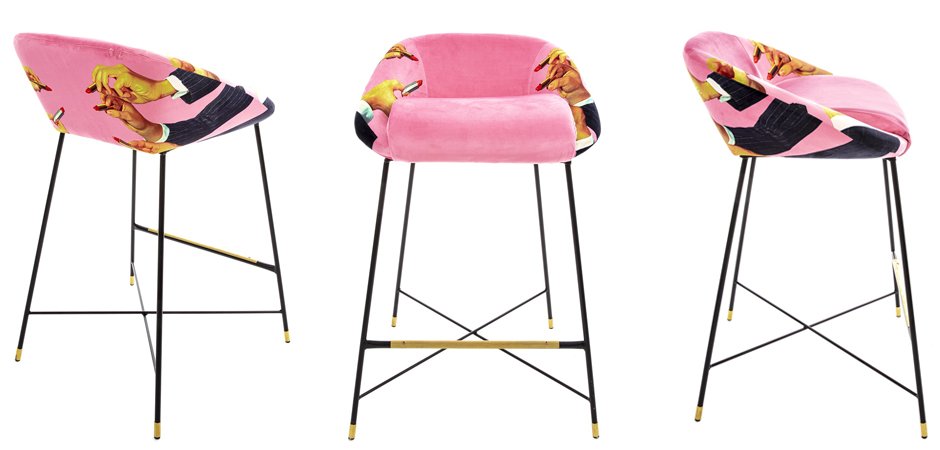 Барный стул Seletti High Stool Pink Lipsticks Барный стул Seletti High Stool Pink Lipsticks - Loft-Concept в Грозном