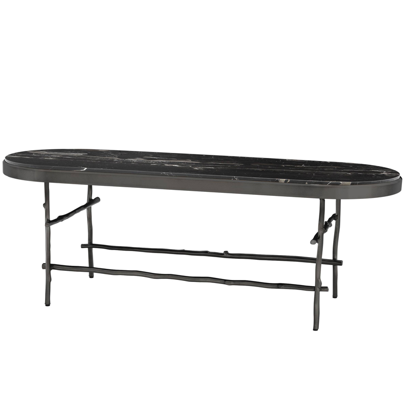 Кофейный стол Eichholtz Coffee Table Tomasso Черный Мрамор Nero Темная бронза Кофейный стол Eichholtz Coffee Table Tomasso Черный Мрамор Nero Темная бронза в Грозном | Loft Concept