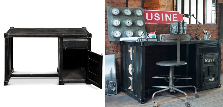 Письменный стол Metal Sea Container Desk Письменный стол Metal Sea Container Desk - Loft-Concept в Грозном