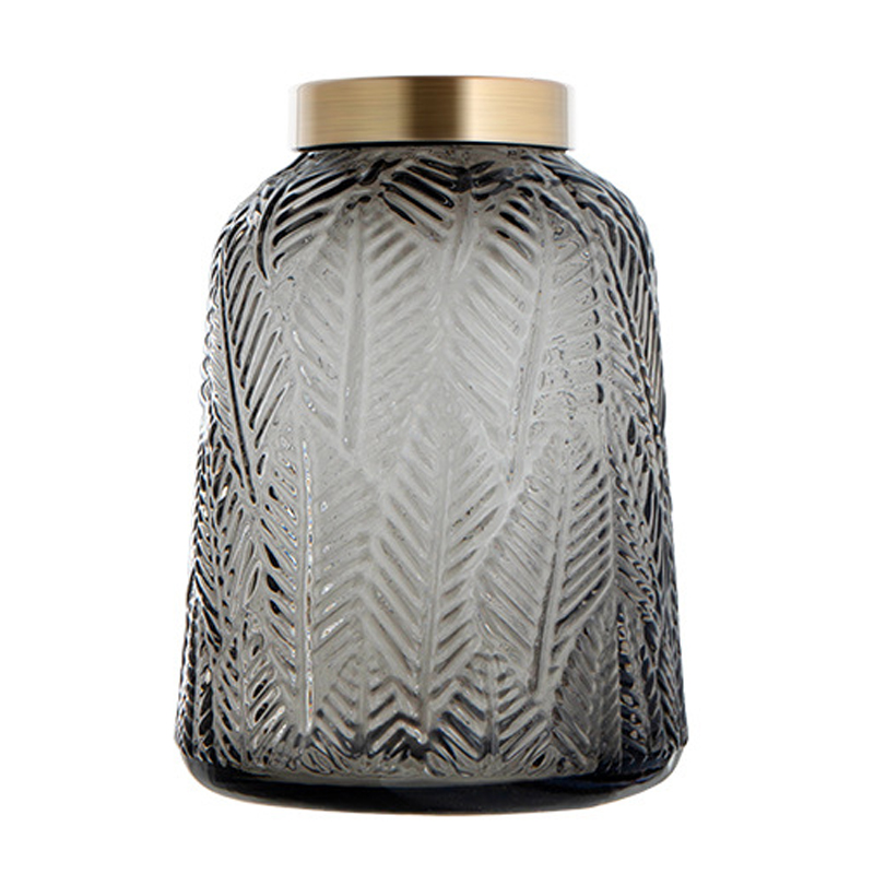 Ваза Grey Vase Golden Throat high Серый Глянцевое золото Ваза Grey Vase Golden Throat high Серый Глянцевое золото в Грозном | Loft Concept