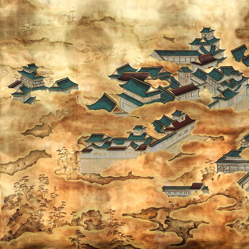 Обои ручная роспись Imperial Palace Original colourway on Deep Rich Gold gilded paper  в Грозном | Loft Concept 