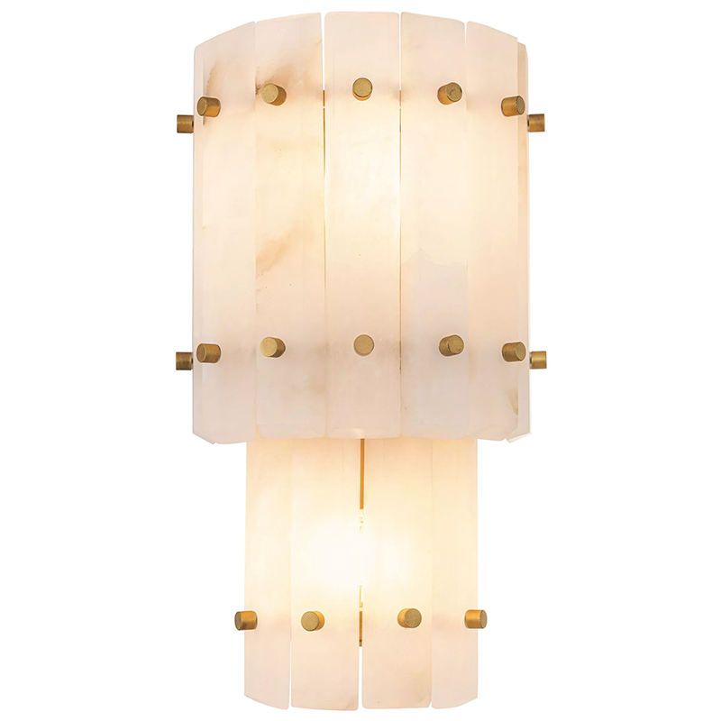 Бра Eichholtz Wall Lamp Blason Double Белый Мрамор Bianco Бежевый Латунь Бра Eichholtz Wall Lamp Blason Double Белый Мрамор Bianco Бежевый Латунь в Грозном | Loft Concept