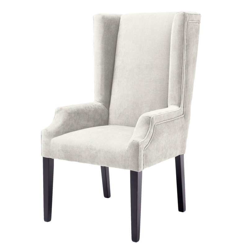 Стул Eichholtz Dining Chair Tempio sand Молочный Черный Стул Eichholtz Dining Chair Tempio sand Молочный Черный в Грозном | Loft Concept